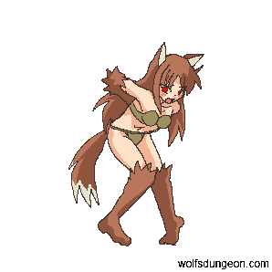 Cute little wolf girl stripping off her clothes since theyâ€™d get ripped off