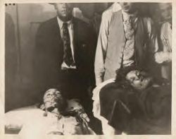 unexplained-events:  Bonnie &amp; Clyde dead and the law-men that killed them. 1934. I love finding pics like this 