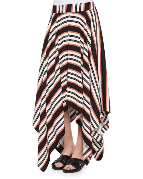 Ride to Me Striped Handkerchief Skirt