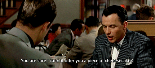 maudit:   Knowing how much Sinatra hated cheesecake, Brando purposely flubbed each