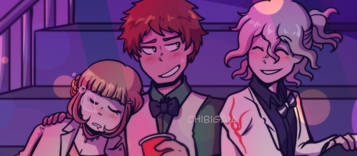 chibigaia-art: gee hinata, how comes you get two dates for the ronpa prom