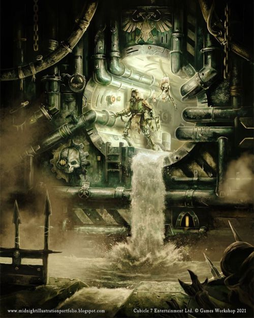 Sewage Worker by Sam Manley (Wrath & Glory Artwork)