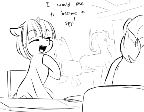 askcminus:  Maybe being a spy is harder than she thought…  X3! D'awww~! <3