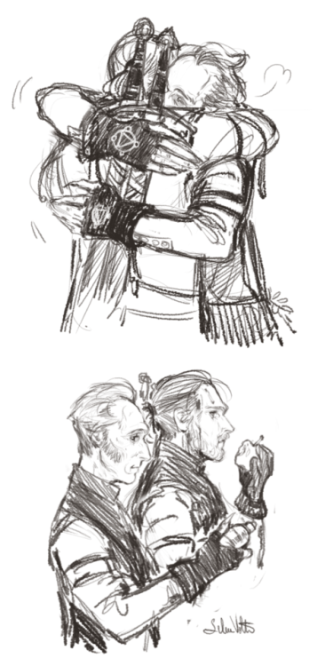 the-witcher-art-blog - Regis and Geralt quick sketches ♡( ◡‿◡...