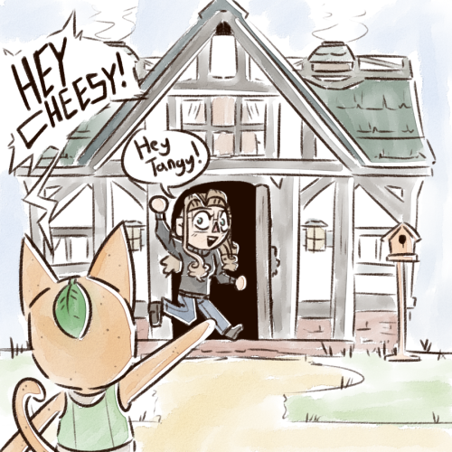 cheesydraws:I became Barret in Animal Crossing.