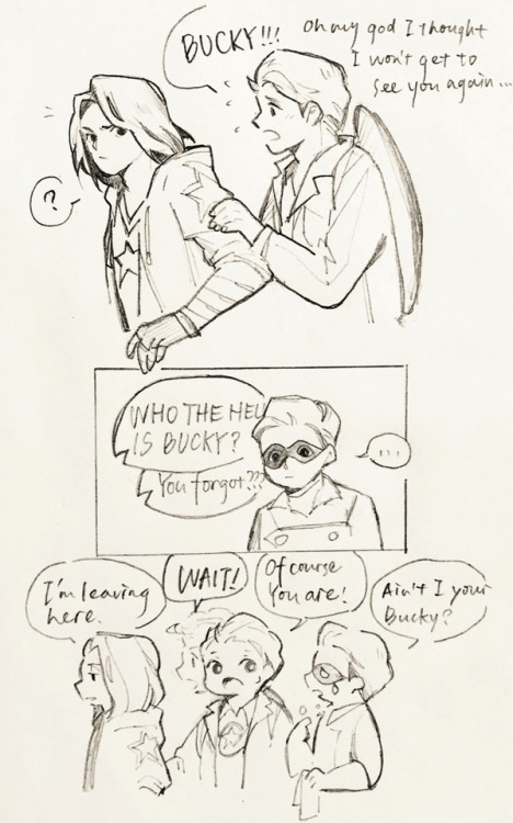 Hey♪ Here&rsquo;s Avengers Academy Stucky✨ I was asked if I can draw vintage!Bucky and winter!Bu