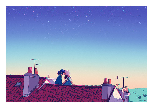 illustration day 13 to 15 for the slowtember: sky//vibing