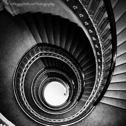 Take the stairs.#continue #spiral #B/W #PeggyDeRosePhotography