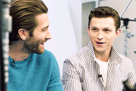 gyllenhaaldaily:Jake Gyllenhaal and Tom Holland | Spider-Man: Far From Home Press Tour (Part I)