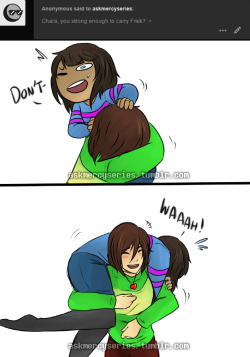 askmercyseries:  DON’T DROP ME AAAA -Frisk