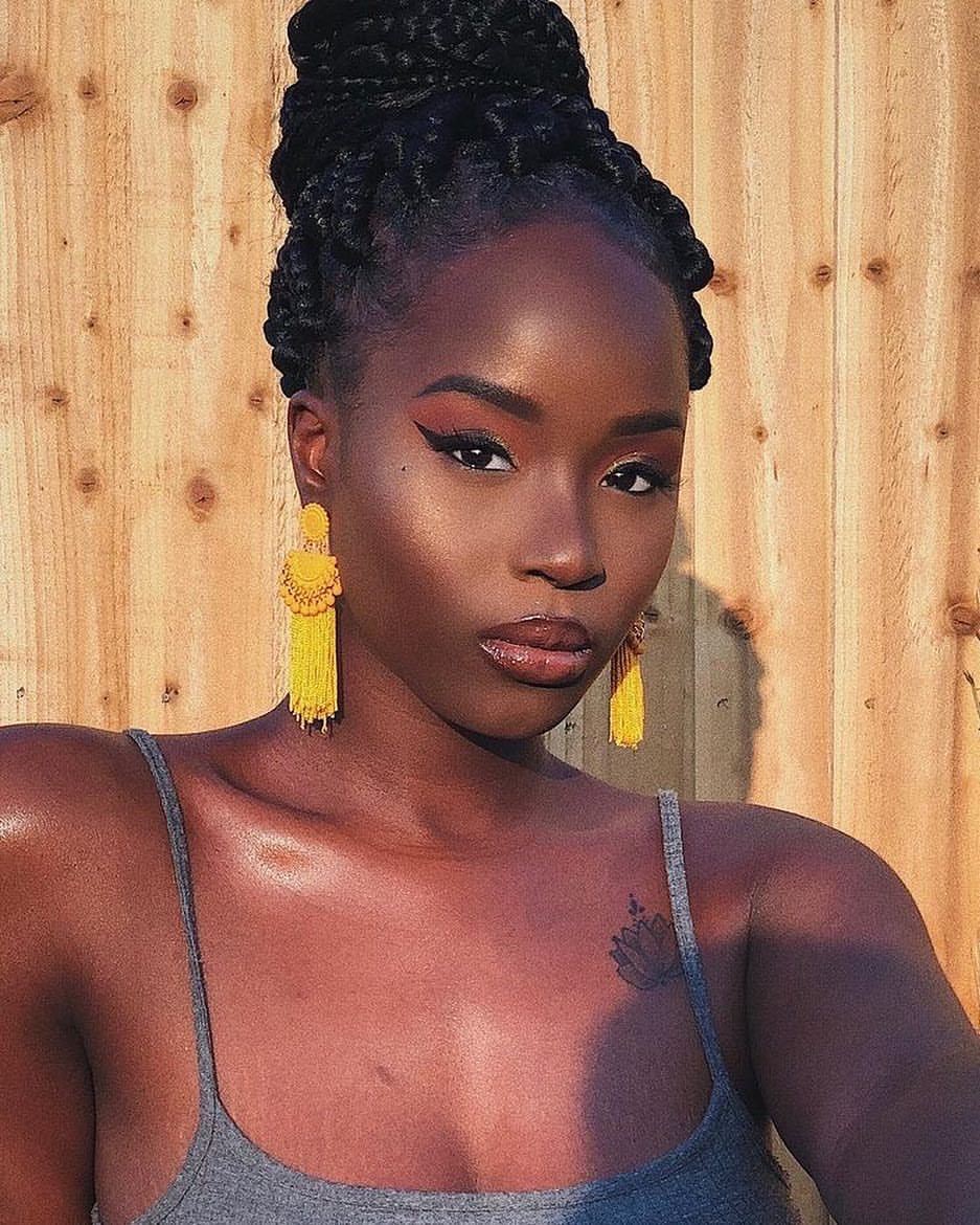 dswsubmit:  @pslovemeriaa ・・・ For make-up tutorials follow @darkskinwomen.makeup