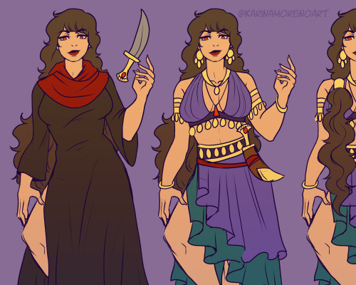 Last but not least, Kamilah’s Act 1 outfits! I’ve also added some binding tattoos to her