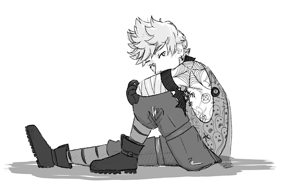 xxcastingshadows:  roxas halloween sketch