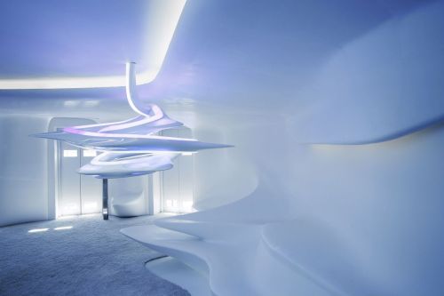 luxuryaccommodations:  Zaha Hadid Floor at Silken Puerta América Madrid One of the highlights of Madrid’s Hotel Puerta America is the floor designed by Zaha Hadid - the first woman awarded with the prestigious Pritzker Architecture Prize. Combing her