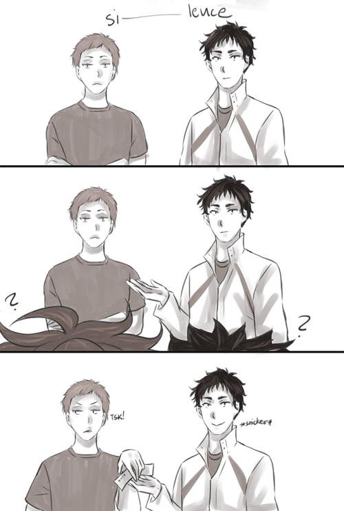anophiles:  Idk if it has been done already but enjoy anyway~ uwu Plot twist: Makki and Mattsun knew about them dating, they were betting whether they will tell them before graduation or not. ~my iwaoi doujinshi~