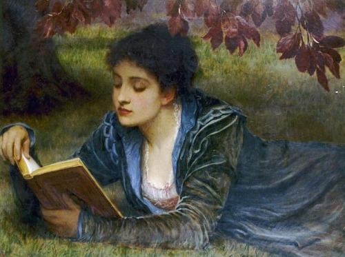 fontan-elle:  Charles Edward Perugini (1839-1918)Girl Reading, 1870