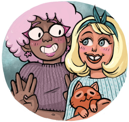 amoeba-butter: Galentine and Valentines are next month! I’d love to do a portrait of you and y