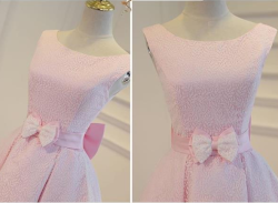 jessabella-hime:Sweet pink bowknot lace dress