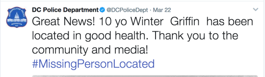 PSA: THERE IS NOT A PLAGUE OF DISAPPEARING CHILDREN IN DC
