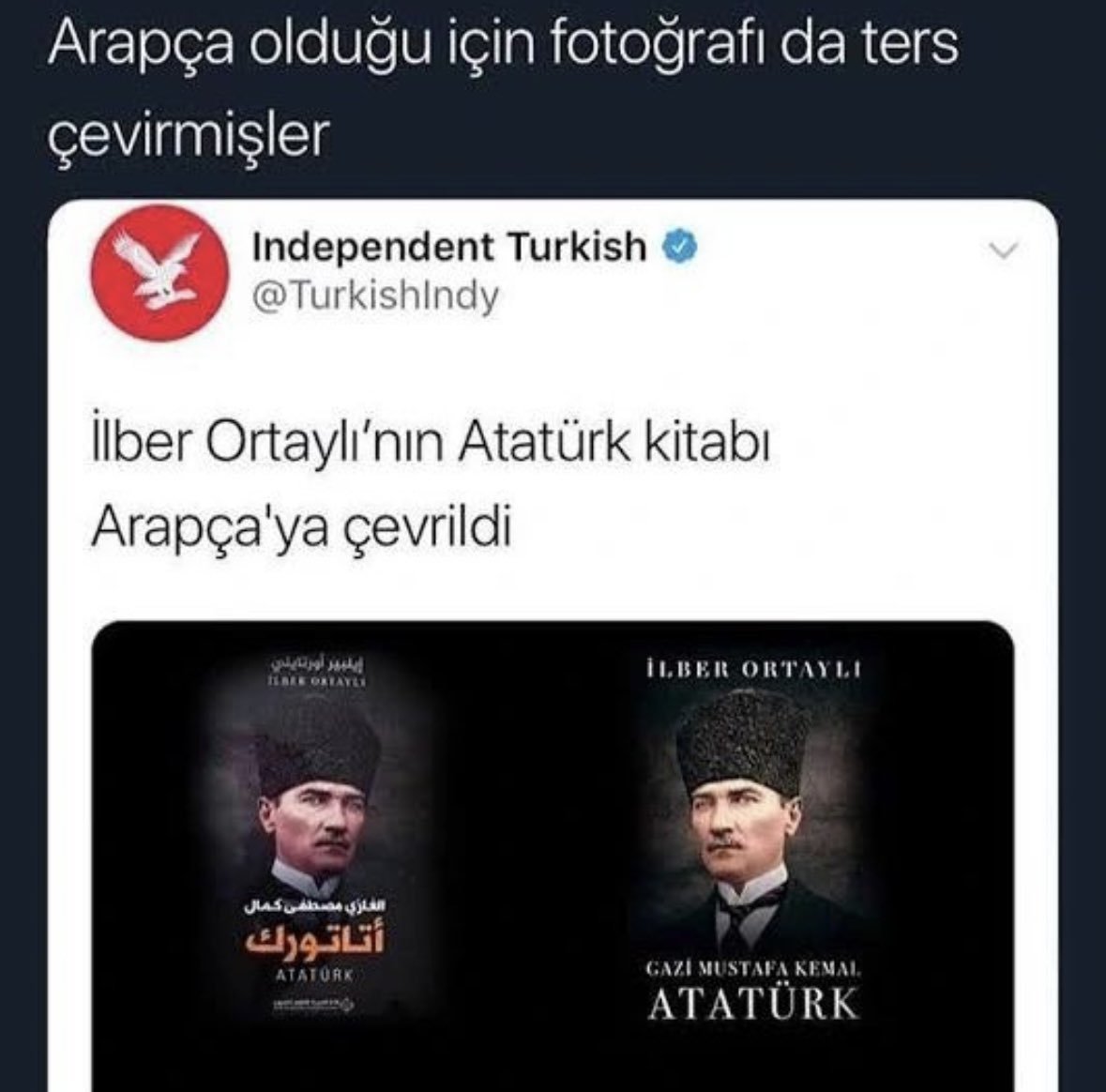 Arapça olduğu için...