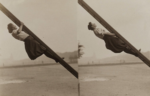 Introduction of swedish gymnastics for women, 1905-1910. Hamburg, Germany. Photography Heinrich Hama