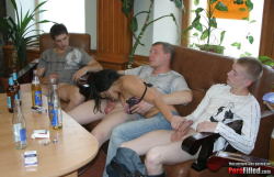 onlineswingers:  Wife likes blowing cocks amateur sex gang bangMore amateur gangbang pics here