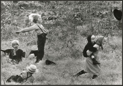 Poboh:  As Free As The Wind (Amish Children Playing In Field), 1970’S, Barry Thumma.