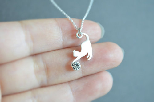 Crystal Cat Necklace - $12.50