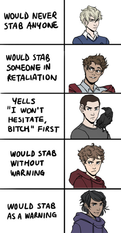 princegibbarts: lmao whats ‘stabby stab’ but in tree speak (Raven Cycle art by me!)