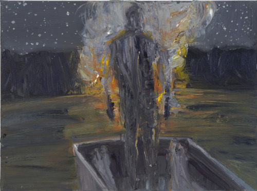 Euan Macleod (New Zealander, b. 1956, Christchurch, New Zealand) - Study, Fire At Night 1, 2014 &nbs