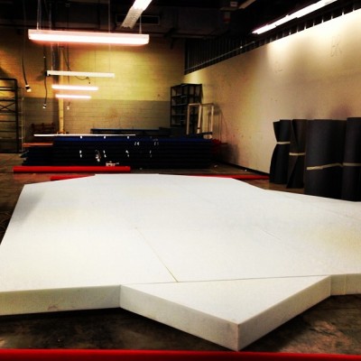 In process #climbing #gym floor, looking sweet and fiiine! #climbinggym