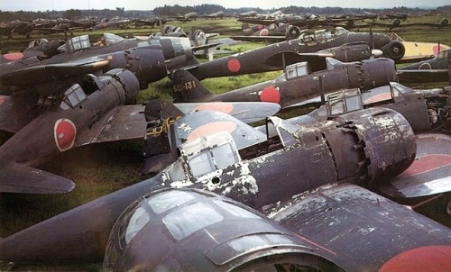 abandonedandurbex: Japanese Mitsubishi Zero fighters and bombers. The Solomon Islands. [1200x725]