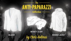 prostheticknowledge:  Anti-Paparrazzi Collection Fashion project from Chris Holmes and Aaron Koblin to develop clothing which is resistant to flashing cameras:  After wearing reflective clothing to several performances, I noticed that photos from the