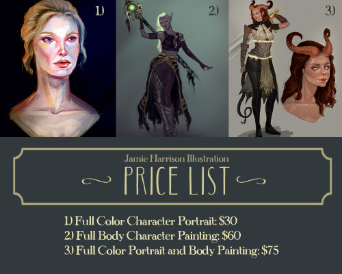 Commissions are open again! I will draw:ANY OC This includes Dungeons and Dragons & Pathfinder c