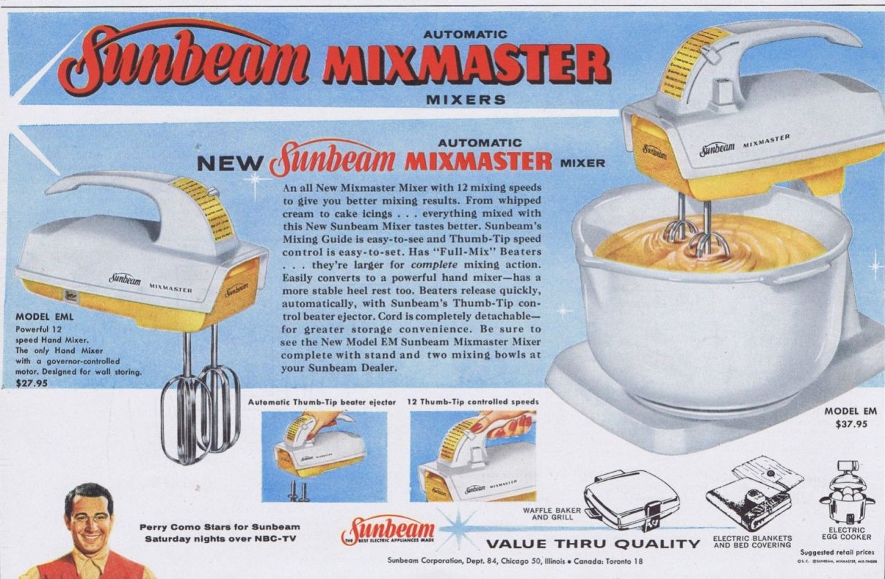 Vintage 1955 Sunbeam Mixmaster Stand Mixer - Model 11 in Working