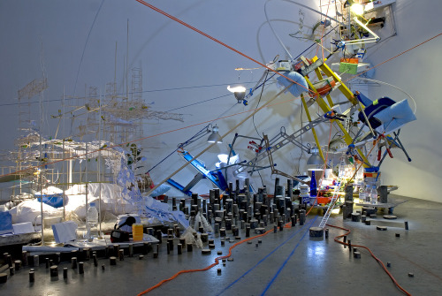 Sarah Sze:Sze builds her installations and intricate sculptures from the minutiae of everyday life, 