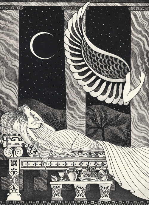 enchantingimagery:Errol Le Cain - Cupid and Psyche, aka. the most beautiful book I own.