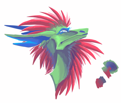 Green and Red Sycanpainting practice