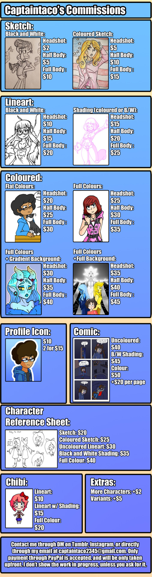 New commission price sheet!