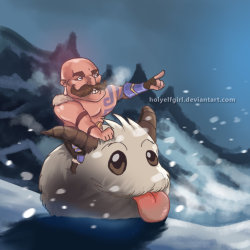 lol-fanartfordays:  Braum! by HolyElfGirl