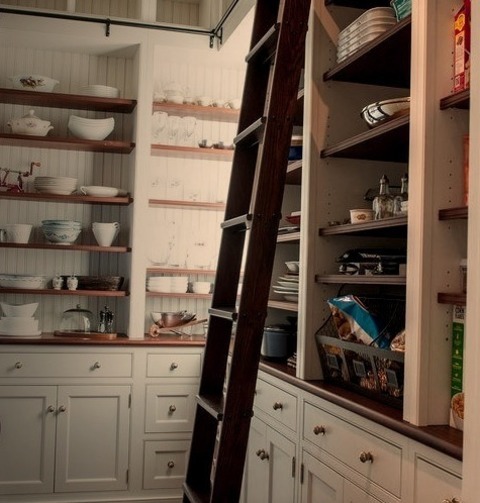 Pantry KitchenExample Of A Large Beach Style U-shaped Medium Tone Wood Floor Kitchen Pantry Design With