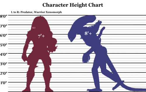 bloody-oath:Height Charts - Slashers & Horror IconsBased on (specific movie*) actor height with 