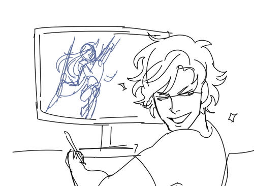 thatprocrastinatingjean:  drawing a really cool looking sketch  linearting it  