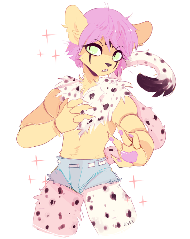 quei:  a vry fine specimen of anime furry. i mostly just wanted to draw his short
