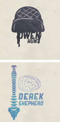 charliecox:  Grey’s Anatomy Characters Minimalist Posters [click in the pictures]