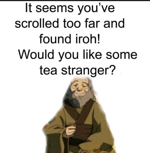 omghotmemes:I’m a simple man, i see Iroh i have tea with him.
