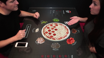 cineraria:  Pizza Hut + Chaotic Moon Studios Interactive Concept Table - YouTube