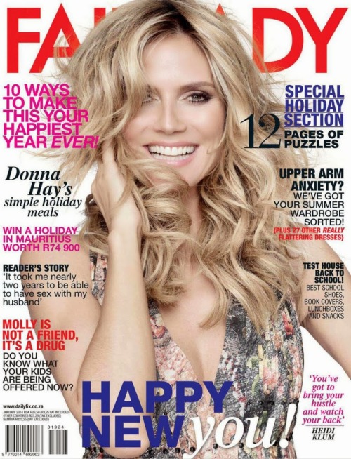 Heidi Klum for Fairlady January 2014 Cover