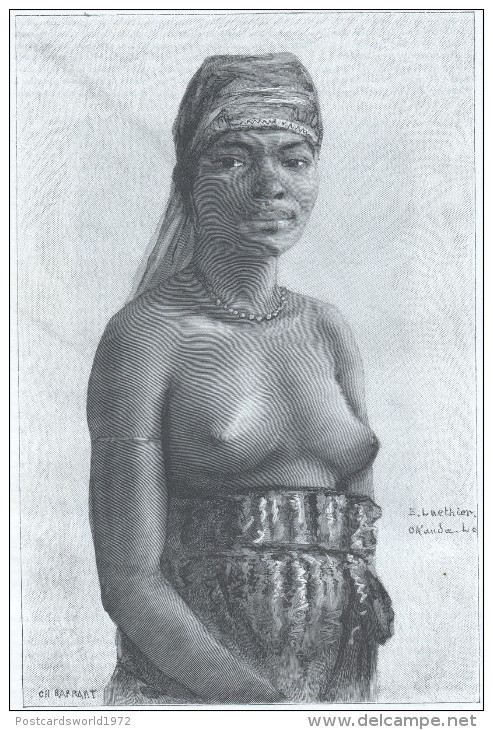 XXX   Adouma woman from Gabon, circa 1888. Via photo