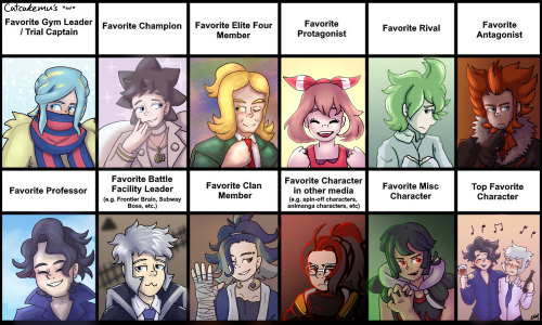My Favorite Pokemon Characters With A Lil Fun Template!!